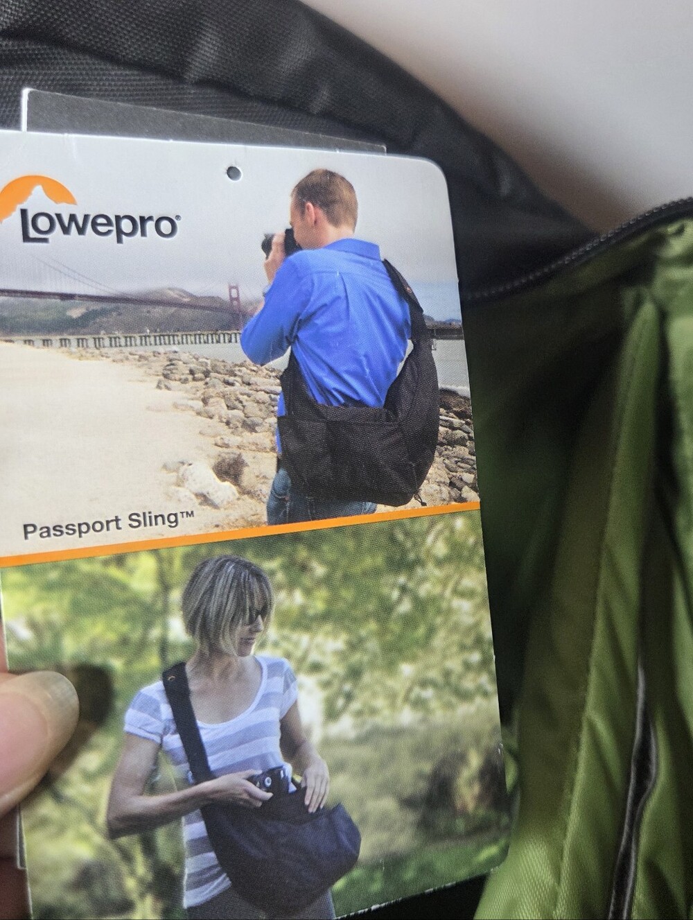 Camera Sling Bag - Black /Olive Green by Lowepro